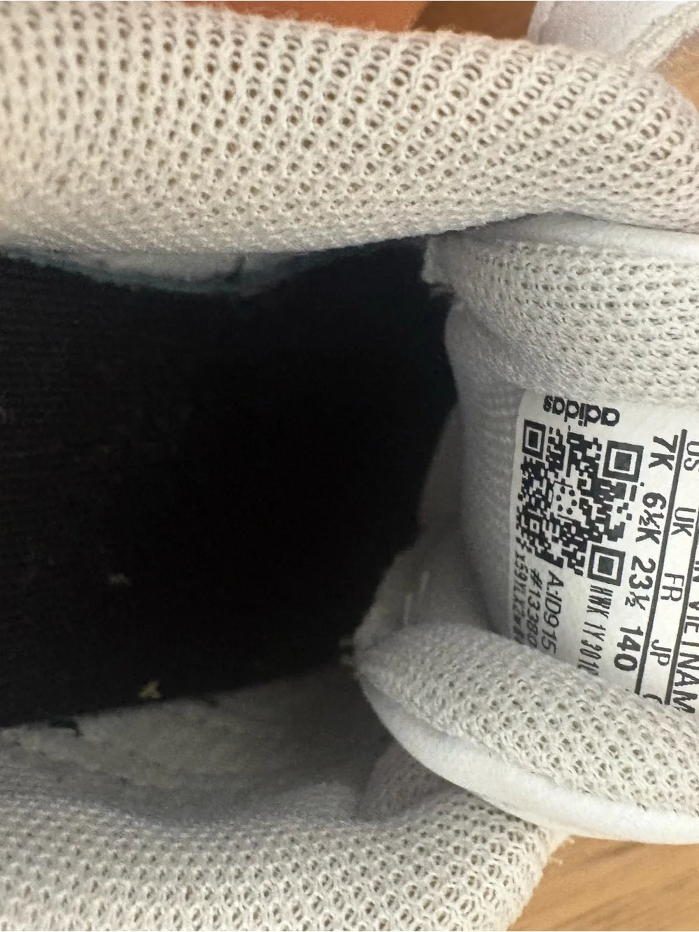 adidas Kids White and Navy Velcro Sneakers
